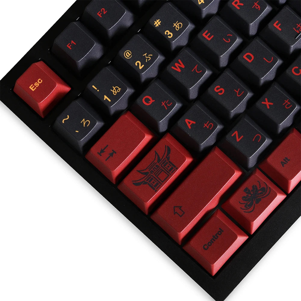 GMK Higanbana Cherry Profile Keycaps PBT 129 Keys Five Side Dye-Sub Keycaps for 61/64/87/104/108 Mx Switch Mechanical Keyboard