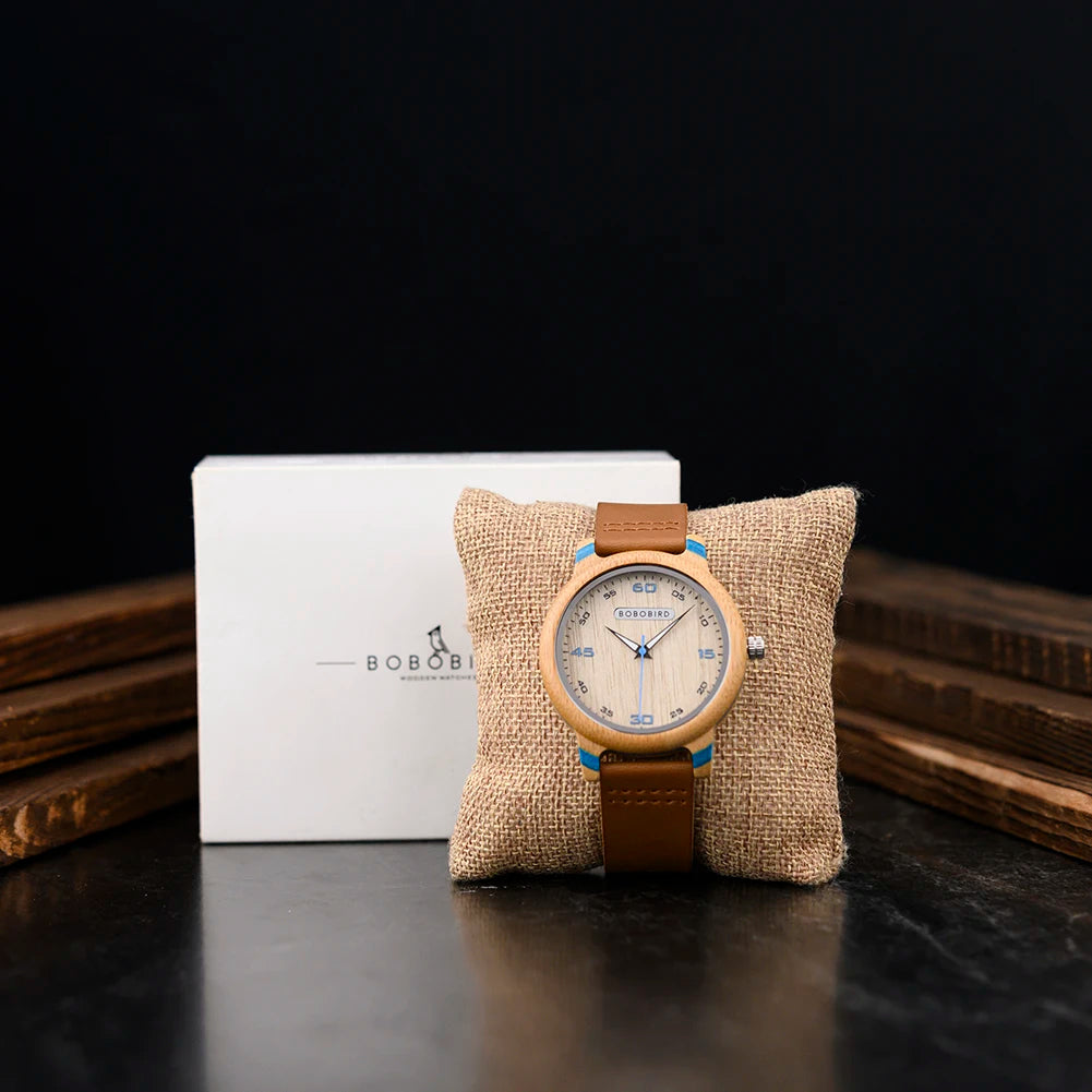 BOBO BIRD Wood Watch for Men and Women Unisex Lightweight Handcrafted Wooden Watches Limited Time Offer Customized