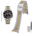 For Seiko No.5 Solid Stainless Steel Band 20mm 22mm Men's Sports Strap SKX007 SKX009 SRPD63K1 SKX175 Jubilee Curved End Bracelet