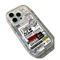 1pc C54 Label  Lucky Mirror Phone Case For iPhone 17AIR 11 12 13 14 15 16 17Pro Max Plus Lens Ring Anti-Fall 1.5mm Hard Case