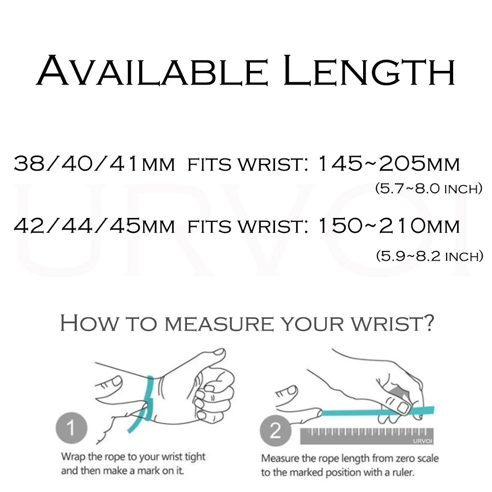 URVOI Band for Apple Watch link bracelet gen.7 Ultra 3 2 matte black series 11 10 9 8 7 SE Strap for iWatch 316L stainless steel