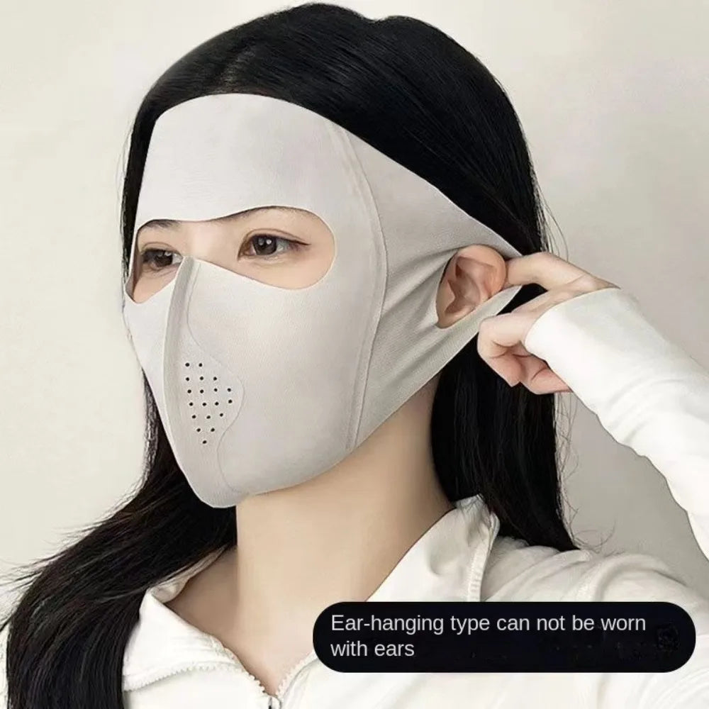 New Breathable Ice Silk Mask Anti-UV Traceless Sunscreen Mask Riding Face Mask Outdoor Sports