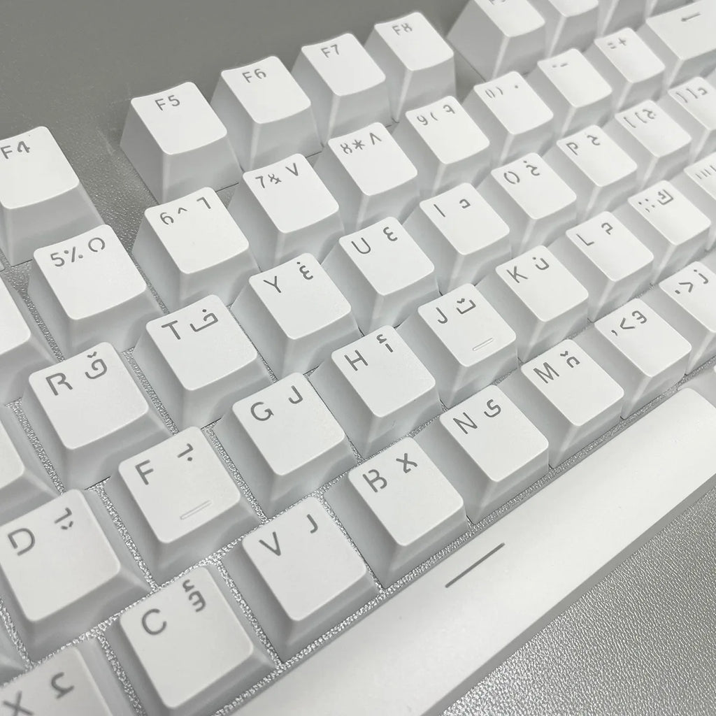 Russian Keycaps Spanish Arabic Korean Portuguese French German Thai Letters Translucent Keycaps For Cherry MX Switch 104 Key LK1