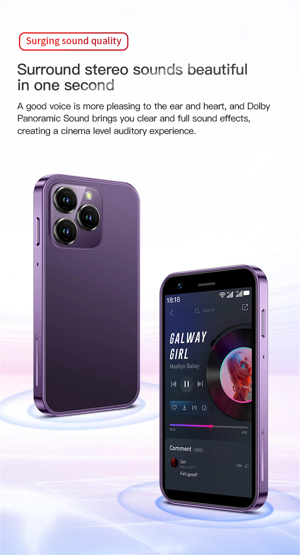 SOYES XS16 Americas Version 4G Network 3.0" Mini Smartphone 3GB RAM 64GB ROM Android 10.0 WIFI Bluetooth GPS Small Phone