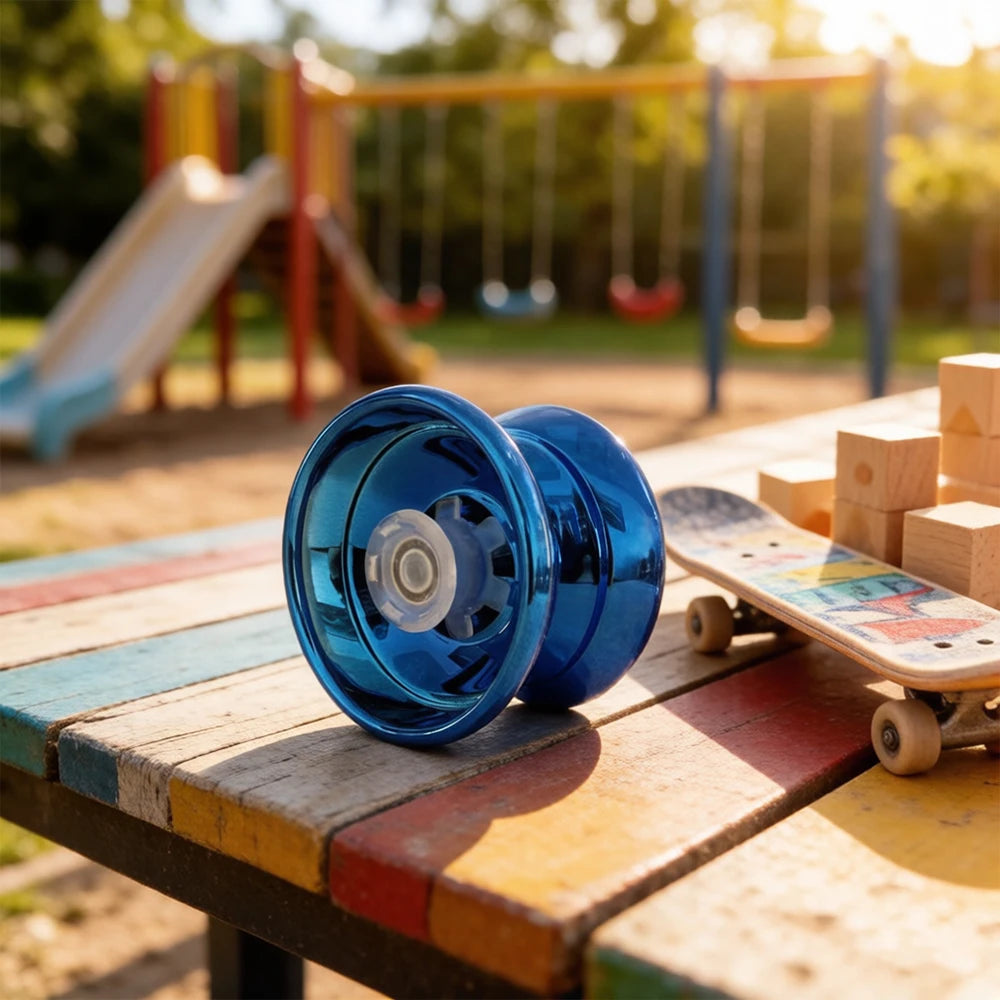 Premium Alloy Metal Yoyo, Stable Smooth Rotation, Classic Decompression Toy for Children and Amateur Players