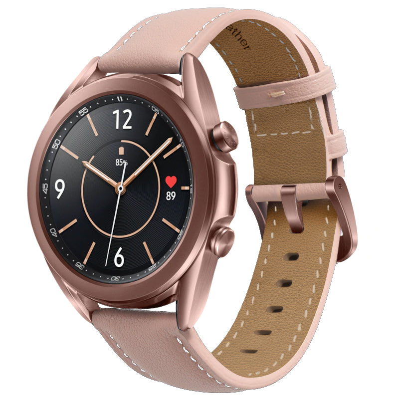 20mm Leather Strap for Samsung Galaxy Watch 3 41 45mm Active 2 Gear S3 22mm Bracelet For Huawei Watch GT2 46mm Replacement Band