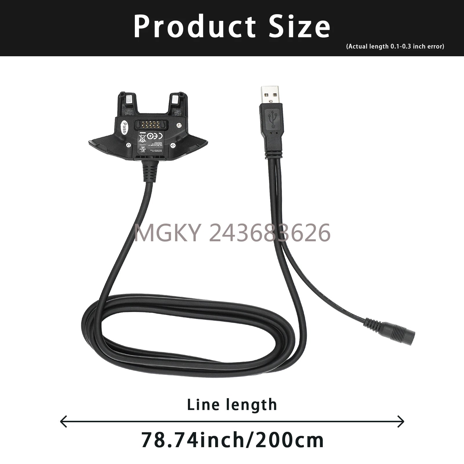 CBL-TC7X-USB1-01 Power Charger for Zebra Motorola Symbol TC70 TC70X TC72 TC75 TC75X TC77 Charging Cable with Adapter