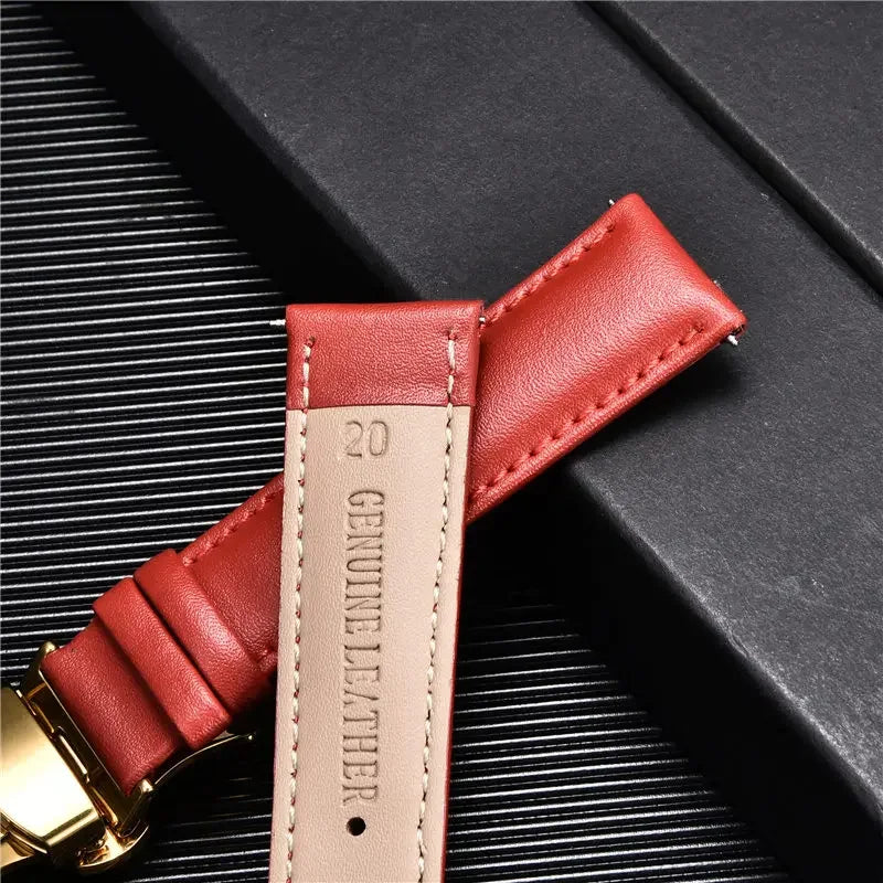 New Women's Business Commuter Strap 18mm 20mm 22mm 24mm with Automatic Butterfly Buckle Watchband