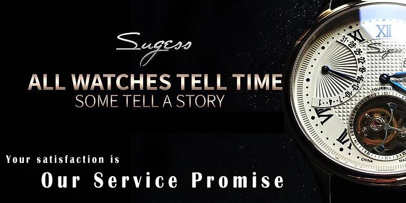 Sugess Chronograph ST1908 Movement Vintage Leather Watch Hand Winding Mechanical 59 Wheels Genuine Moonphase Calendar