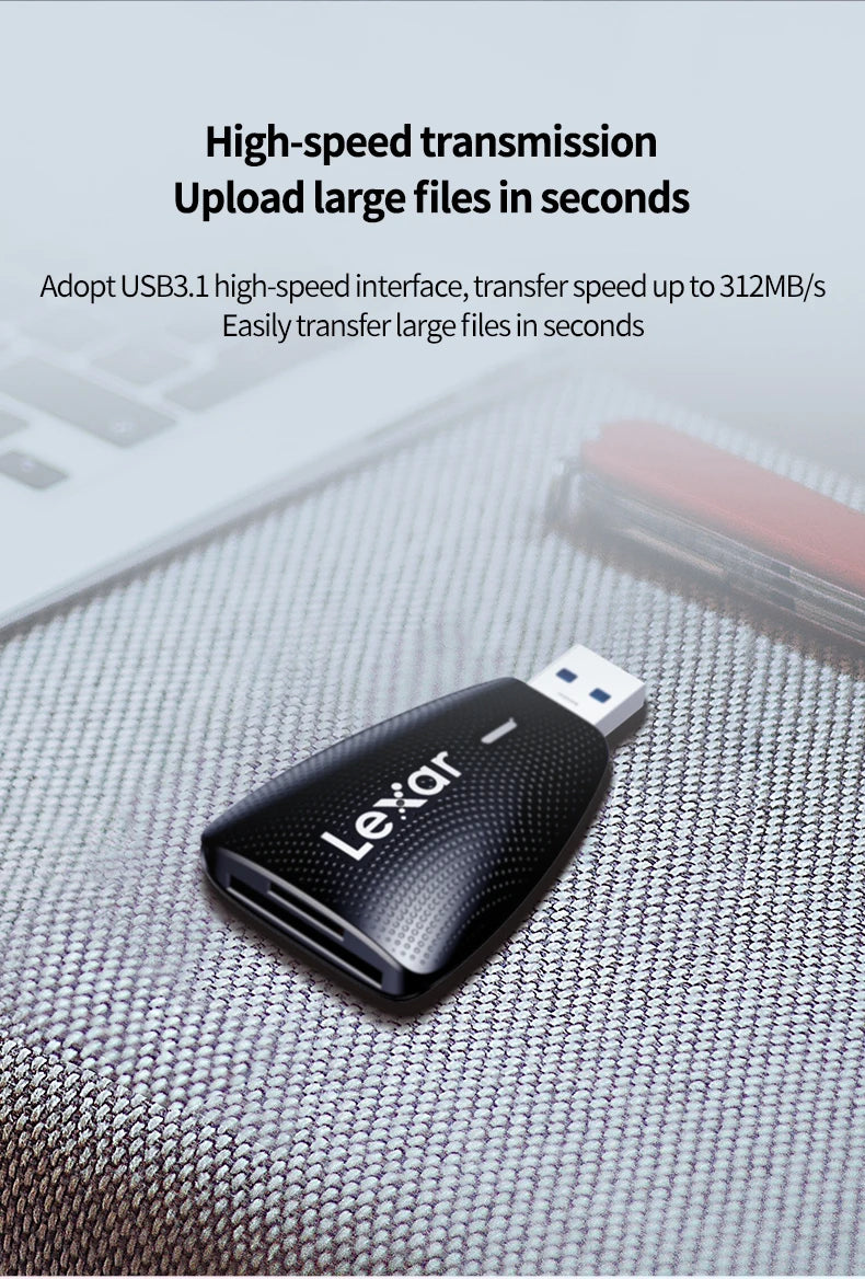 Lexar Card Reader USB 3.1 for SD Micro SD TF Memory Card Adapter for PC Laptop Accessories Smart Cardreader USB Flash Drive